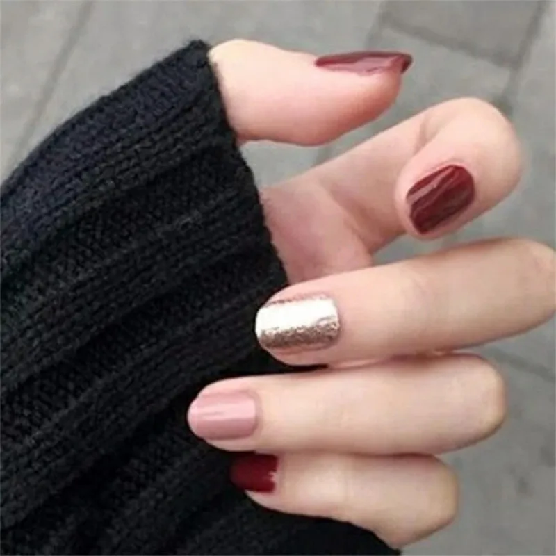 14 наконечников/лист полная накладка на ногти наклейки полоски простые украшения