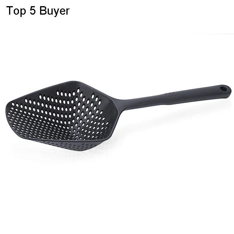 Top 5 Buyer Black Кухонная утварь-гаджет, аксессуары, не прилипающие дренажные дуршлаги, лопата, ситечки, овощи, вода, утечка, кухонные принадлежности для приготовления пищи - Цвет: Top 5 Buyer Black