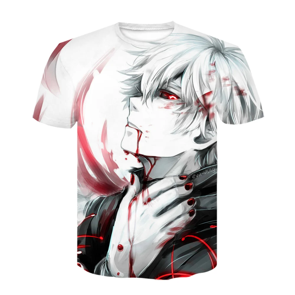 

Футболка с 3D-принтом из аниме «ужас, Демон», воин, солдат, персонаж, летняя мужская повседневная рубашка с короткими рукавами и теплой кровью...