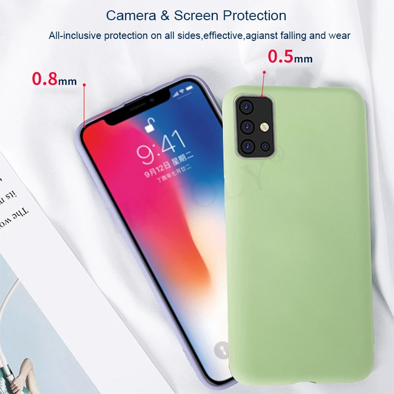 Для Samsung Galaxy Note 20 S20 Ультра чехол мягкий жидкий Силиконовый противоударный бампер