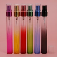 6pcs 10ml mini promotion sample gradient empty refillable glass spray travel perfume bottle glass perfume vial parfum bottles