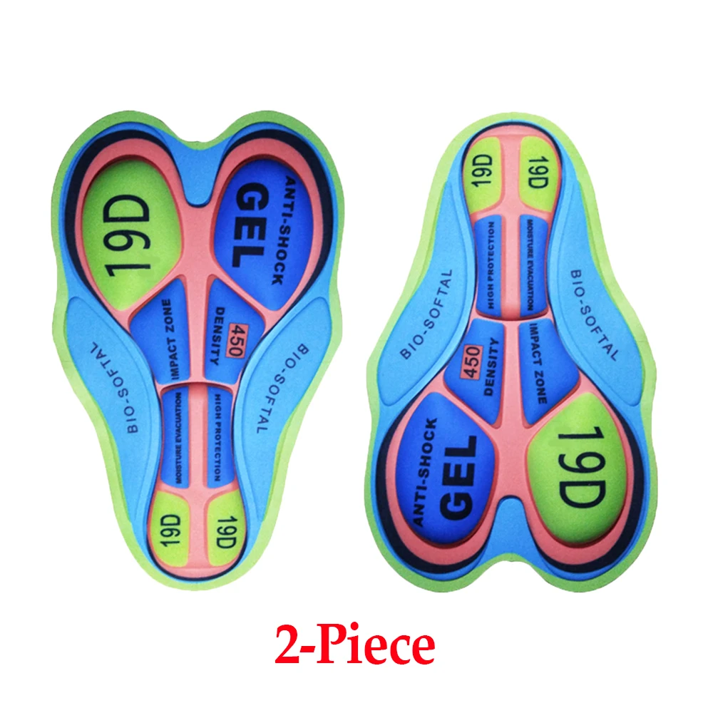 19D Gel Pad(2 pcs) Комплект из 2 предметов велосипедная гелевая накладка 5D 12D 19D 20D наколенники Велосипедный спорт Велоспорт шорты дышащие велосипедные шорты MTB для верховой езды Костюмы подушки - Цвет: 19D Gel Pad(2 pcs)