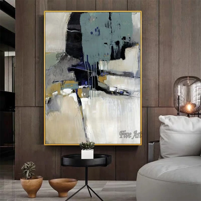 Abstract Pictures Hand Painted Oil Paintings On Canvas Modern Wall For Living Room Home Decoration No Framed | Дом и сад