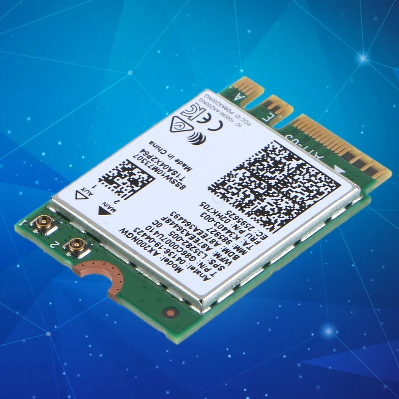 

Wireless 2400Mbps WiFi 6 AX200 802.11ax/ac Dual Band 2.4Ghz 5Ghz M.2 Bluetooth 5.1 Card 9260 Adapter for Laptop X6HA