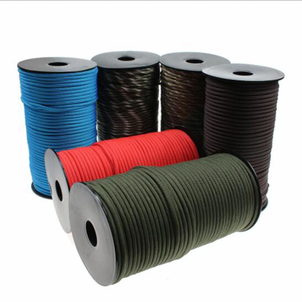 

7Core 100m Polyester Tent Rope Outdoor Rescue Parachute Rope Camping Cord Bracelet DIY Accessories Climbing Hiking Supplies