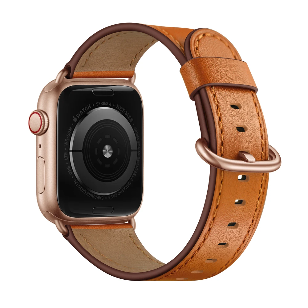 Кожаный ремешок для Apple Watch для iwatch 38 мм 42 мм ремешок 40 мм 44 мм петля серии 5 4 3 2 1