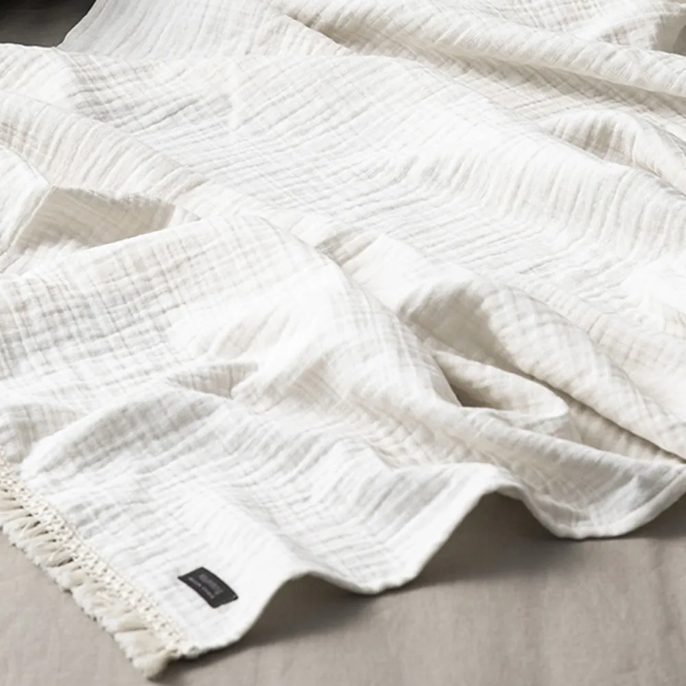 Покрывало одеяло с рисунком трикотажное тканевой нитью Летний Тонкий Палантин