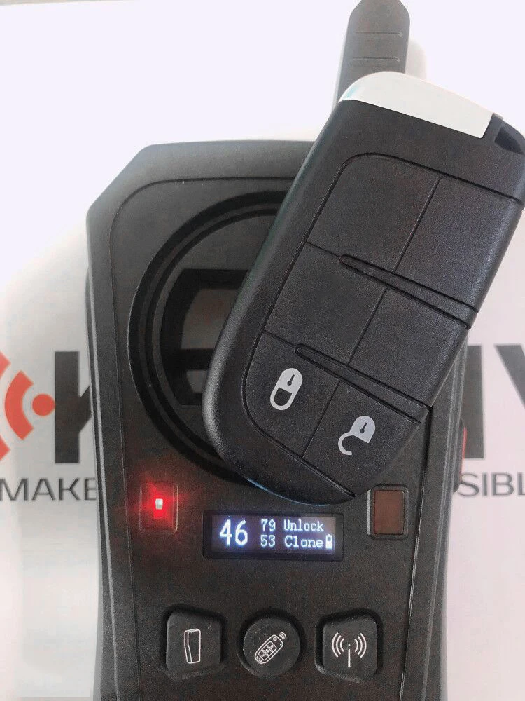 Умный пульт дистанционного управления с 2 кнопками 433 МГц для Dodge Jeep чипом 7953A / 46 GEN4