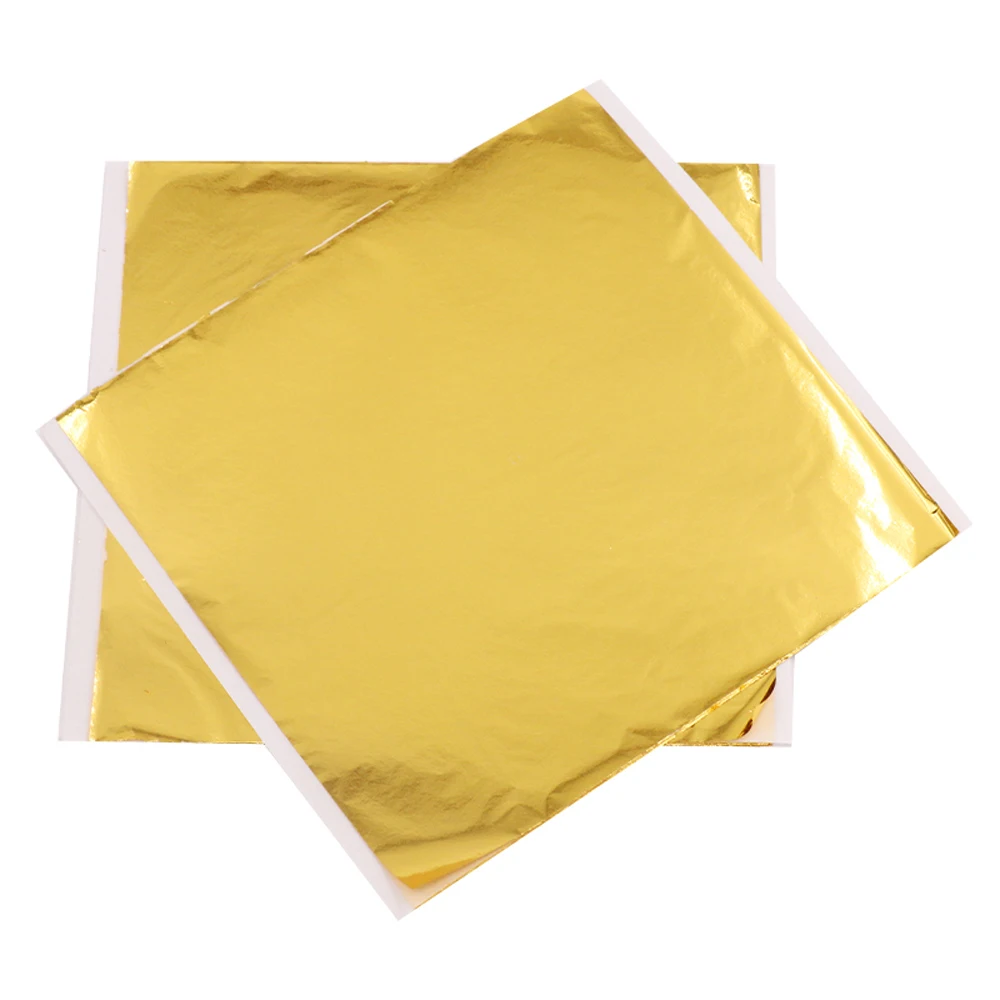 Имитация золотой листовой бумаги 100 шт Тайвань K блестящая домашняя