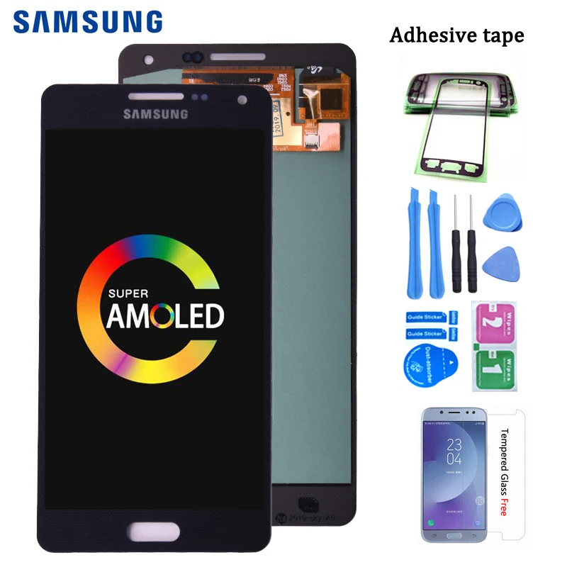 Супер Amoled для samsung Galaxy A5 A500 A500F A500M A500Y A500FQ ЖК-дисплей и кодирующий преобразователь сенсорного экрана в сборе