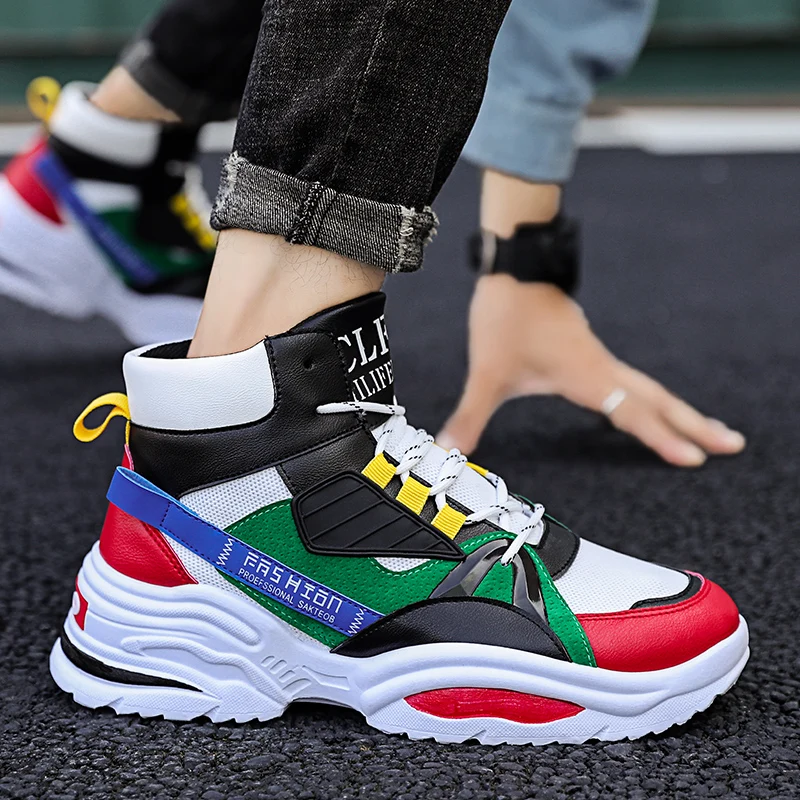 Мужские кроссовки мужская обувь с высоким берцем сезон осень-зима Мужская модная