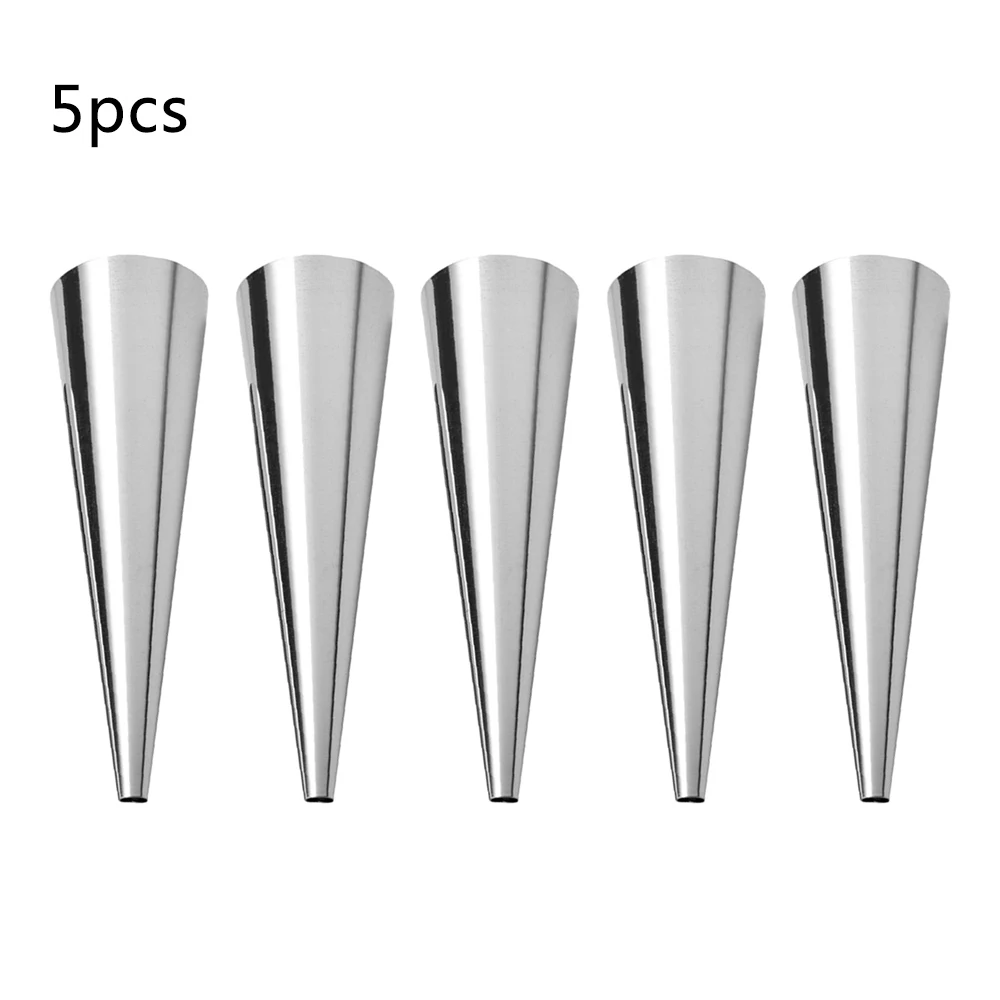 5 шт./компл. из нержавеющей стали для выпечки конусов Рог печенье рулет форма