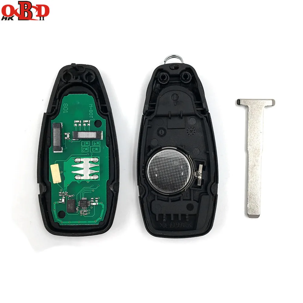 HKOBDII Новый Складной флип дистанционный ключ 3 кнопки 433 МГц 4D63 80Bit чип для FORD Mondeo с