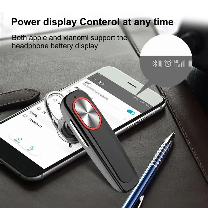 

Bluetooth 4.1 Earphone Single Business Headphone Stereo Sound Handsfree Call Wireless Earphone For Drive Noise Reduction