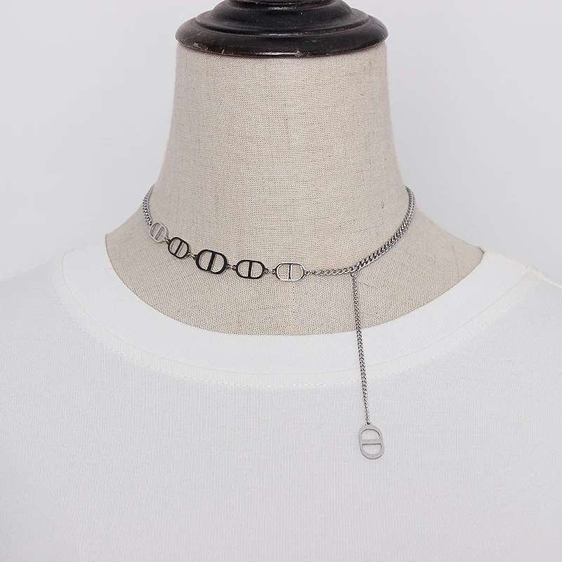 Женский чокер цепочка для ключиц Инс титановая сталь модный бренд ювелирное