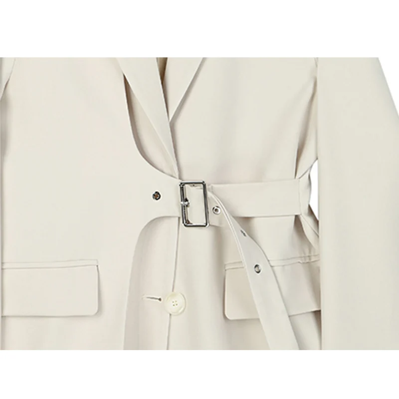 Однотонный элегантный Блейзер пальто женская повседневная темпераментная