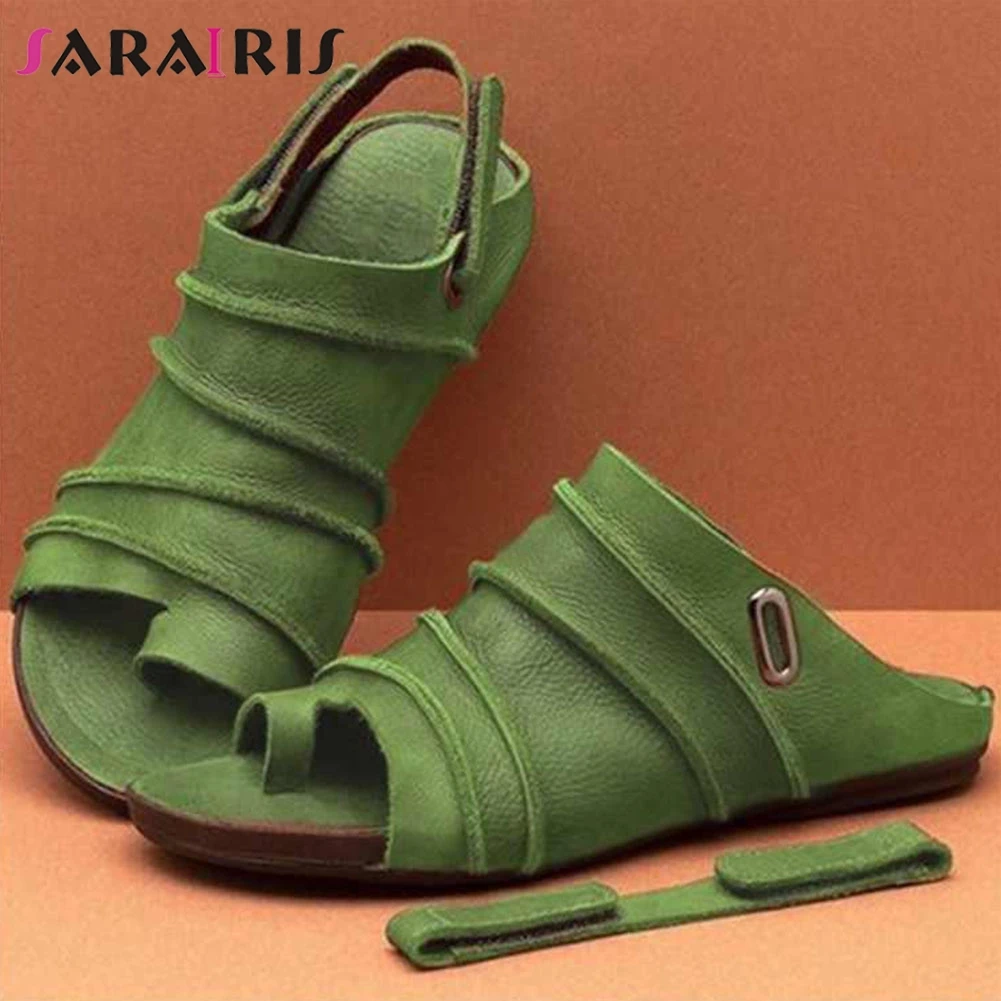 Сандалии SARAIRIS женские плиссированные повседневные босоножки для отдыха плоская