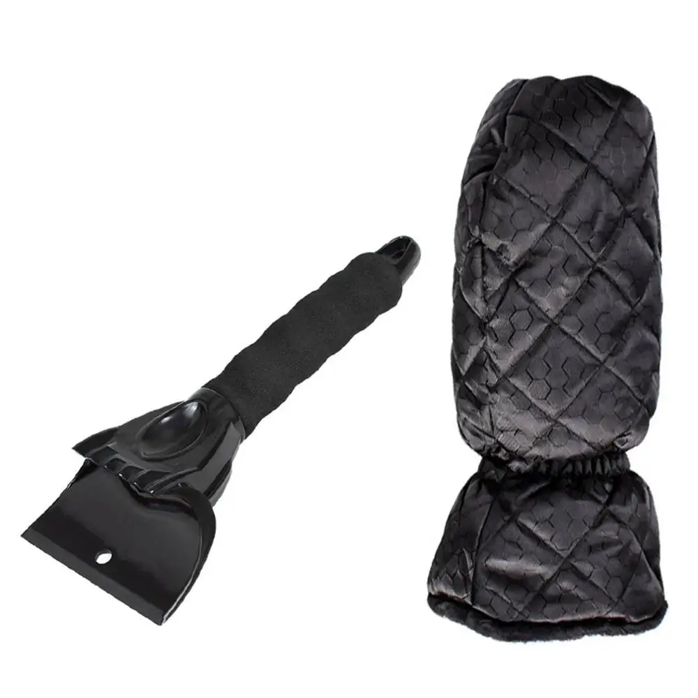 

Ice Scraper And Glove Vehicles Window Glass Windshield Cleaning Tool Winter Accessory Waterproof Glove Ice Snow Remover