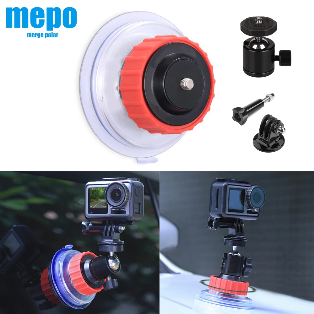 Автомобильный кронштейн на присоске для стекла Go Pro 9 8 7 6 5 SJCAM Xiaomi SOOCOO Eken 360