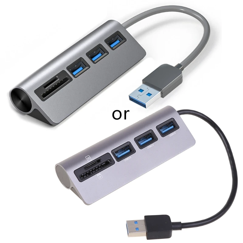 

5 in1 Type C/USB3.0 Hub Docking Station USB3.0 5Gbps Splitter SD TF Fast Reader Compatible with Mac-pro HDD SSD