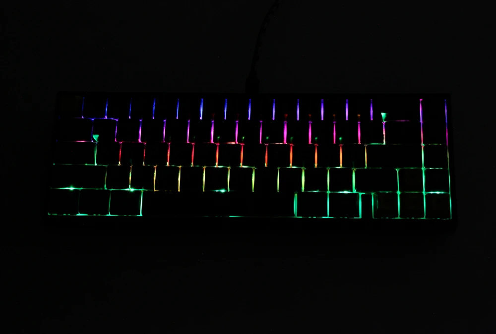 bm65rgb bm65 rgb 65 hot swappable custom mechanical keyboard pcb programmed qmk via firmware full rgb switch underglow type c free global shipping