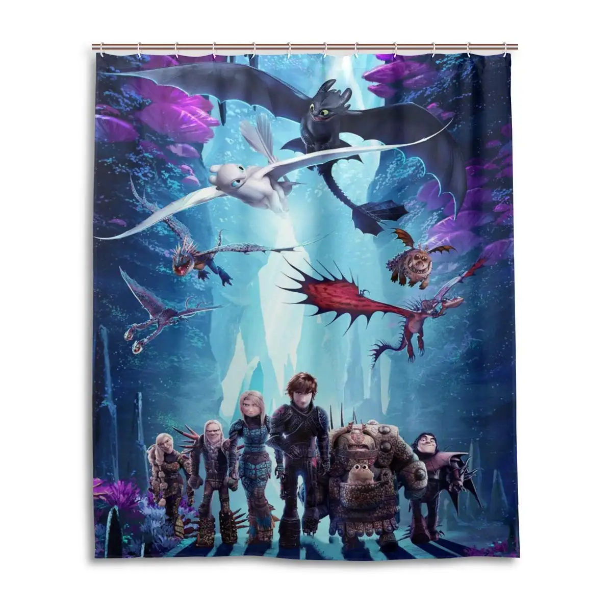 

How to Train Your Dragon Polyester Fabric Bathroom Curtain