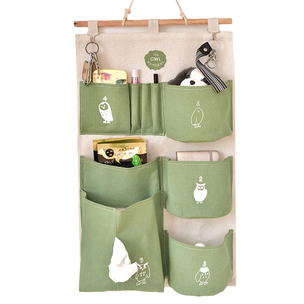 

Wall Door Closet Hanging Storage Bags Multi-Pocket Family Storage Bag, Cute Cartoon Design Storage Bag