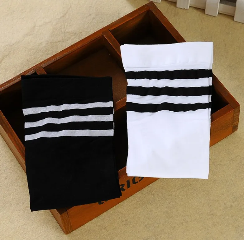 Цветные полосатые хлопковые пикантные женские длинные носки стильные вечерние