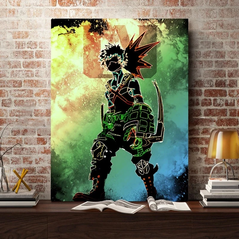 

Bakugou Katsuki Boku Geen Hero Poster Canvas Wall Art Painting Anime My Hero Academy Print Picture Modern Living Room Home Decor