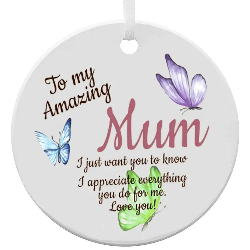 

Acrylic Mother's Day Hanging Pendant Party Decoration Gift Festival Pendant Board Family Door Decoration Hanging Plaque 8cm 1pc