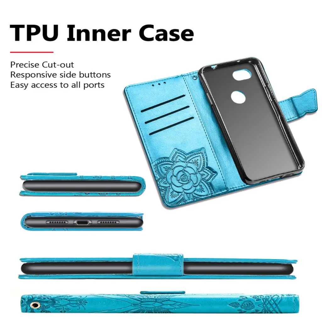 Роскошный чехол кошелек из искусственной кожи Google Pixel 3a Pixel3a XL 3aXL 360