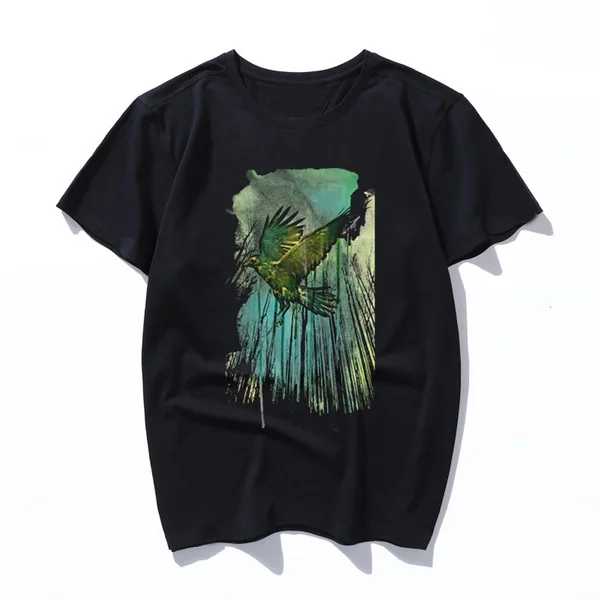 

raven rising Men T-Shirt Leisure Round Neck Short Sleeve Tops Cotton Tees Summer T Shirt