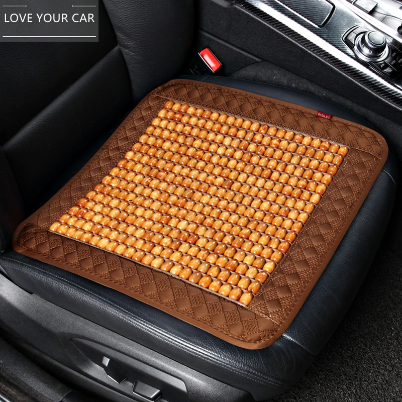 

Summer Wooden Bead Car Seat Ventilated Breathable Seat Cushion Cool Pad Single Piece Single Summer Seat Covers & Supports Wood
