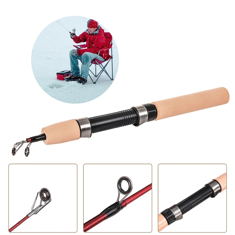 Мини ледяная Рыболовная катушка Зимний короткий выдвижной Рыболовный набор