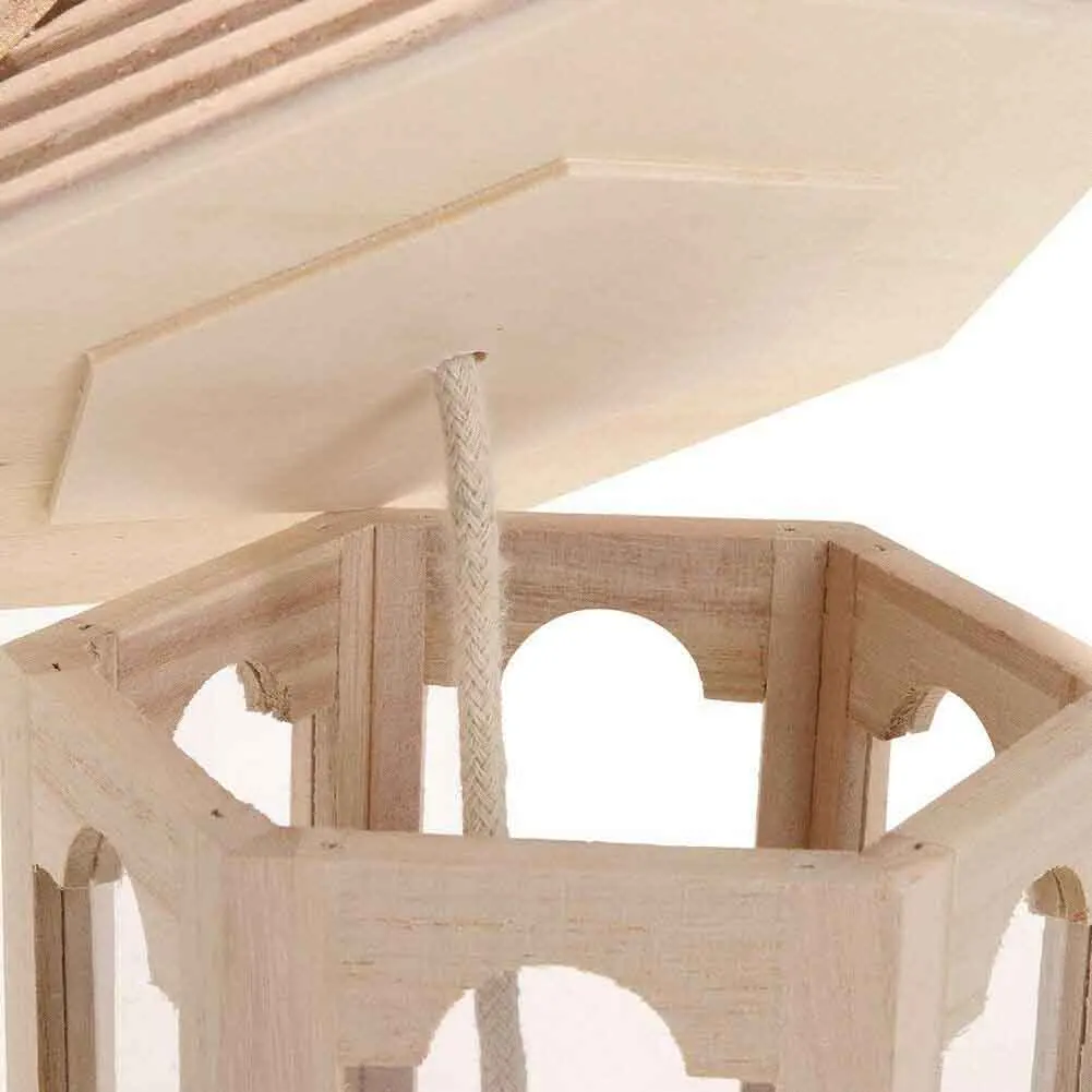 Шестигранные наружные садовые колоды для дома Легкая установка двора с крышей