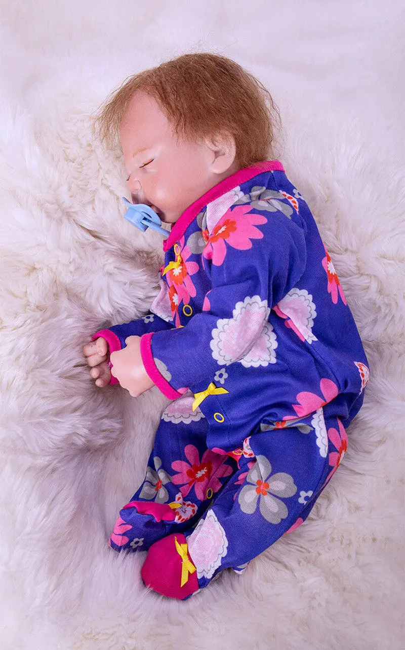 Реалистичная Спящая виниловая Кукла реборн для девочек 19 дюймов подарки ручной