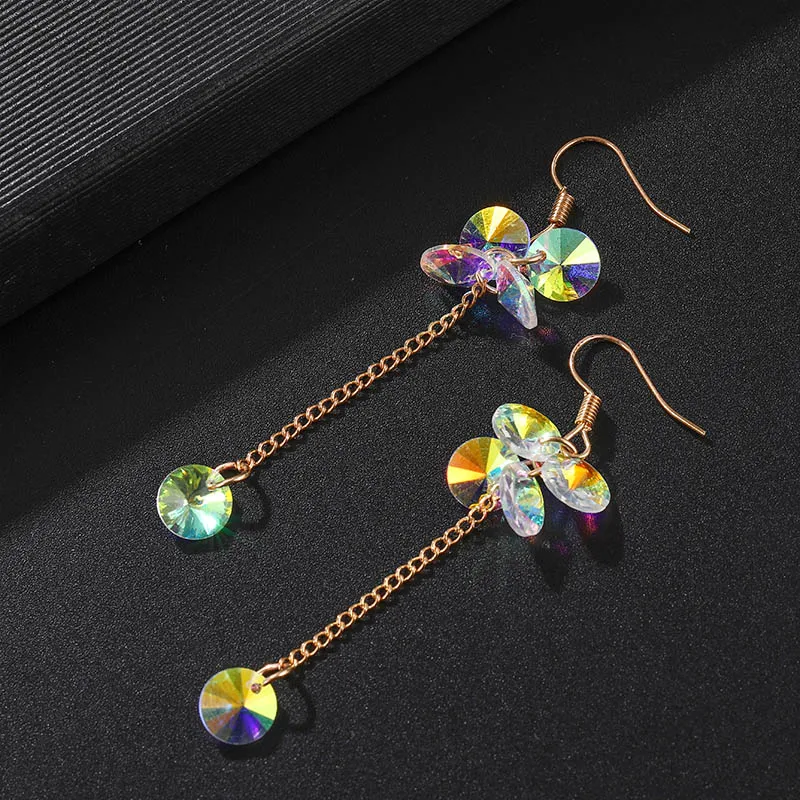 2019 корейские золотые длинные цепочки серьги с кисточками висячие подвески