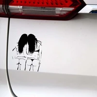 Hot Funny Beauty Naked Girl Friends Car Stickers Motorcycle Decals Motorcycle Accessories Waterproof PVC 14cm 11cm