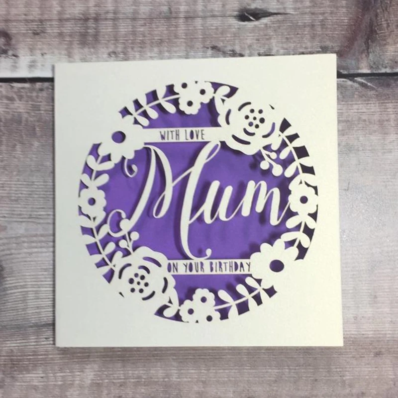 

Love Mom Metal Cutting Dies Stencil Scrapbooking DIY Album Stamp Paper Embossing
