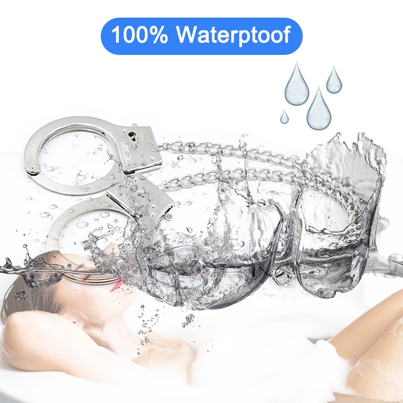 Анальная пробка металлическая с наручниками массажер простаты фетиш оргазм