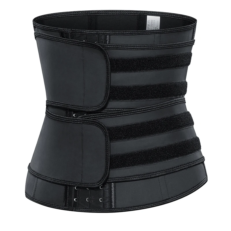 Women's High Compression Slimming Body Shaper Waist Trainer Cincher Trimmer Belt Hooks Double Girdle Corset Abdominal Plus size