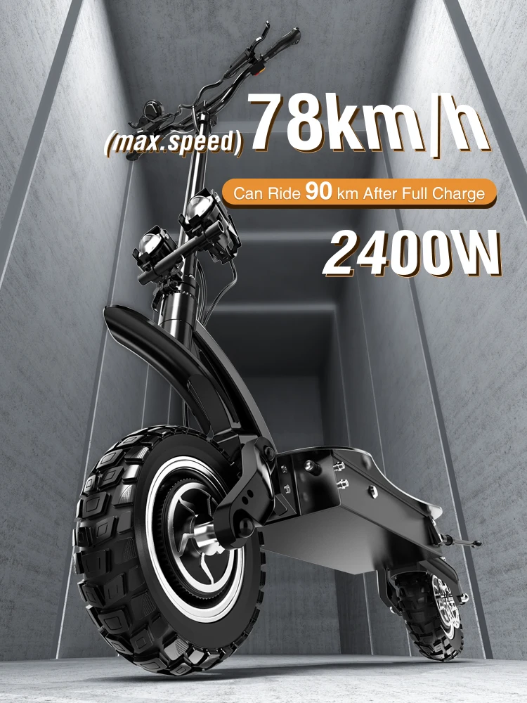 

Janobike 2400W Electric Scooter 78km/H Adult EScooter Hydraulic Brake Dual Motor Foldable Electric Skateboards Powerful Scooter