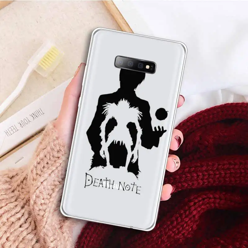 

Anime death note Phone Case Transparent For Samsung Galaxy A71 A21s S8 S9 S10 plus note 20 ultra
