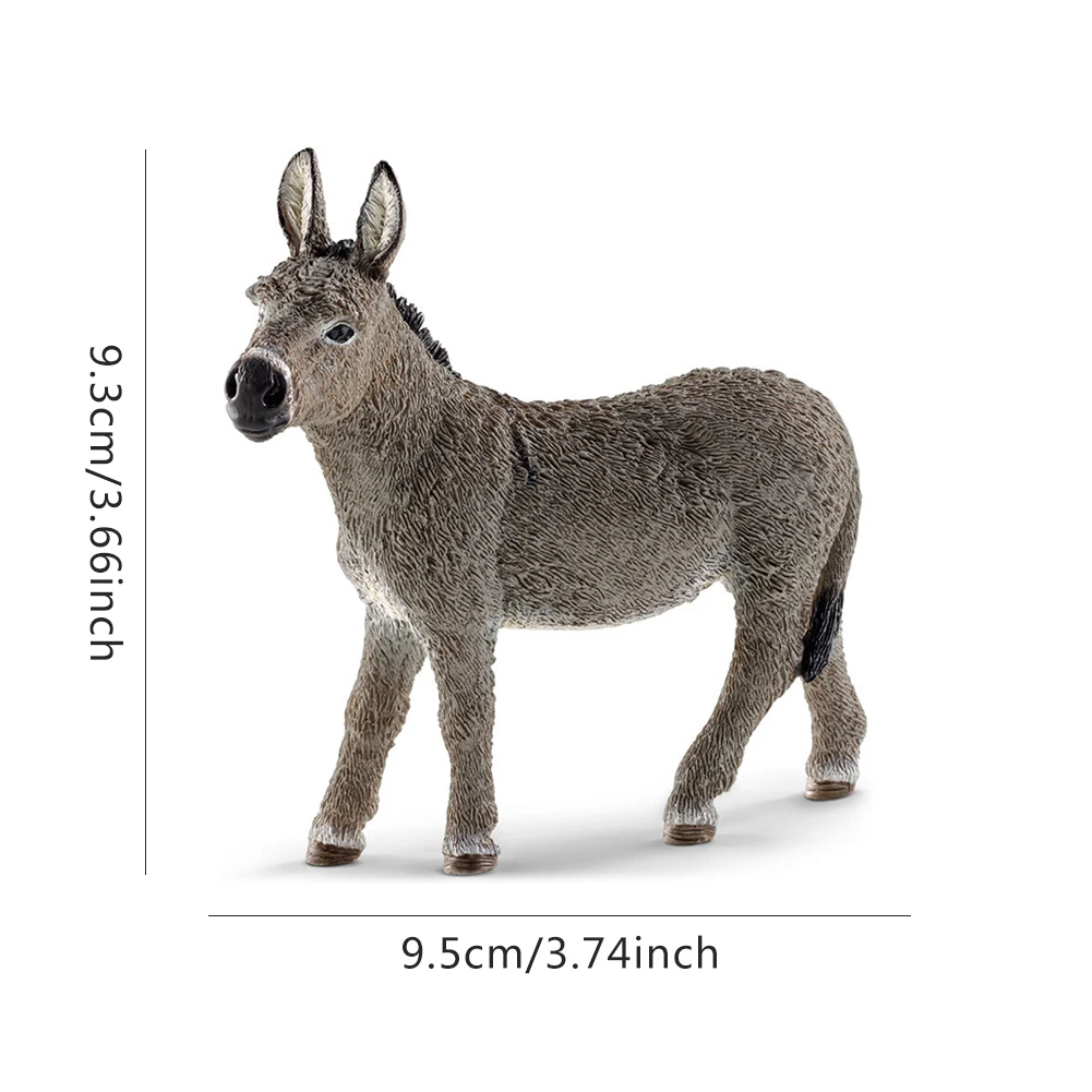 

3.7inch Donkey Wild Life Figurine Toy Animal Figures Simulation Mini Wild Boar Animal Model Desktop Decoration Collection Decor