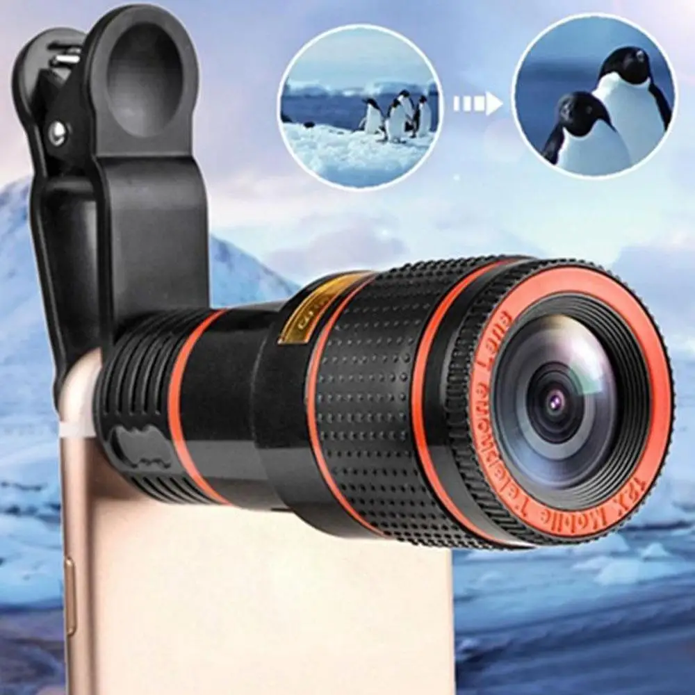 HD 8X клип на оптический зум телескоп объектив камеры для универсального