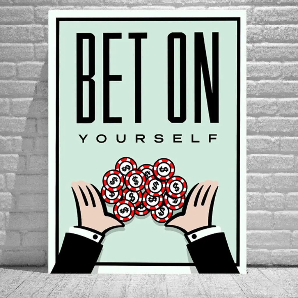 Алек монополии ставка на себя &quotАбстрактная живопись украшение стену маслом