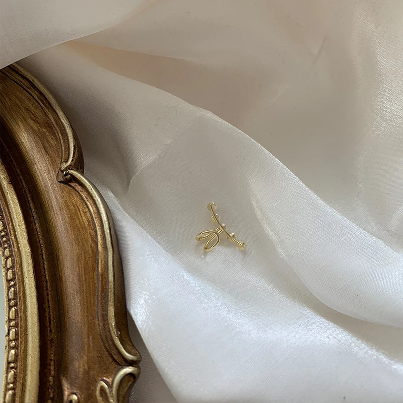 

Vintage Pearl Clip Earrings For Women Gold Color Personality Ear cuff No Piercing Fake Cartilage Earrings