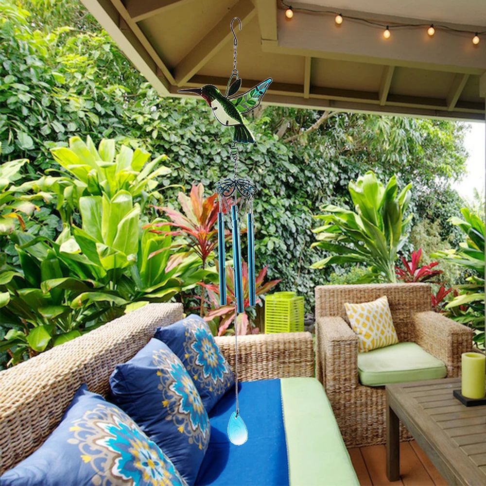 Садовые птицы ветряные колокольчики окно балкон колибри павлин Сова двор
