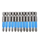 Набор насадок для ударной дрели PH1 PH2 PH3 PZ1 PZ2 PZ3, 12 шт., магнитные Нескользящие насадки для отверток, ручные инструменты для ремонта