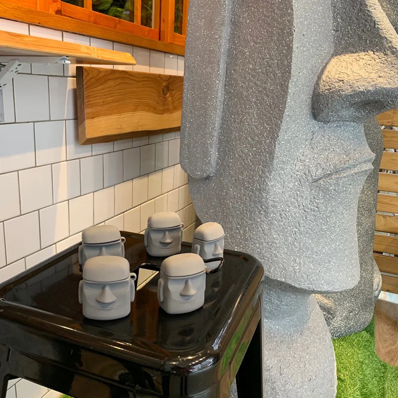 

Stone Statue Bluetooth Earphone Case for Airpods1 2 AirPodsPro Silicone Headset Protective Case for AirPod 1 2 AirPods